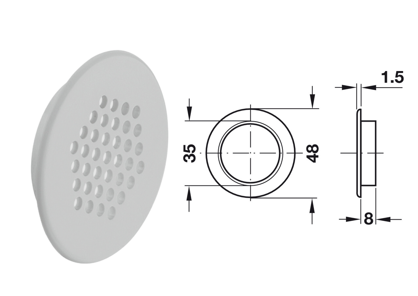 Plastic Vent Perforated Style