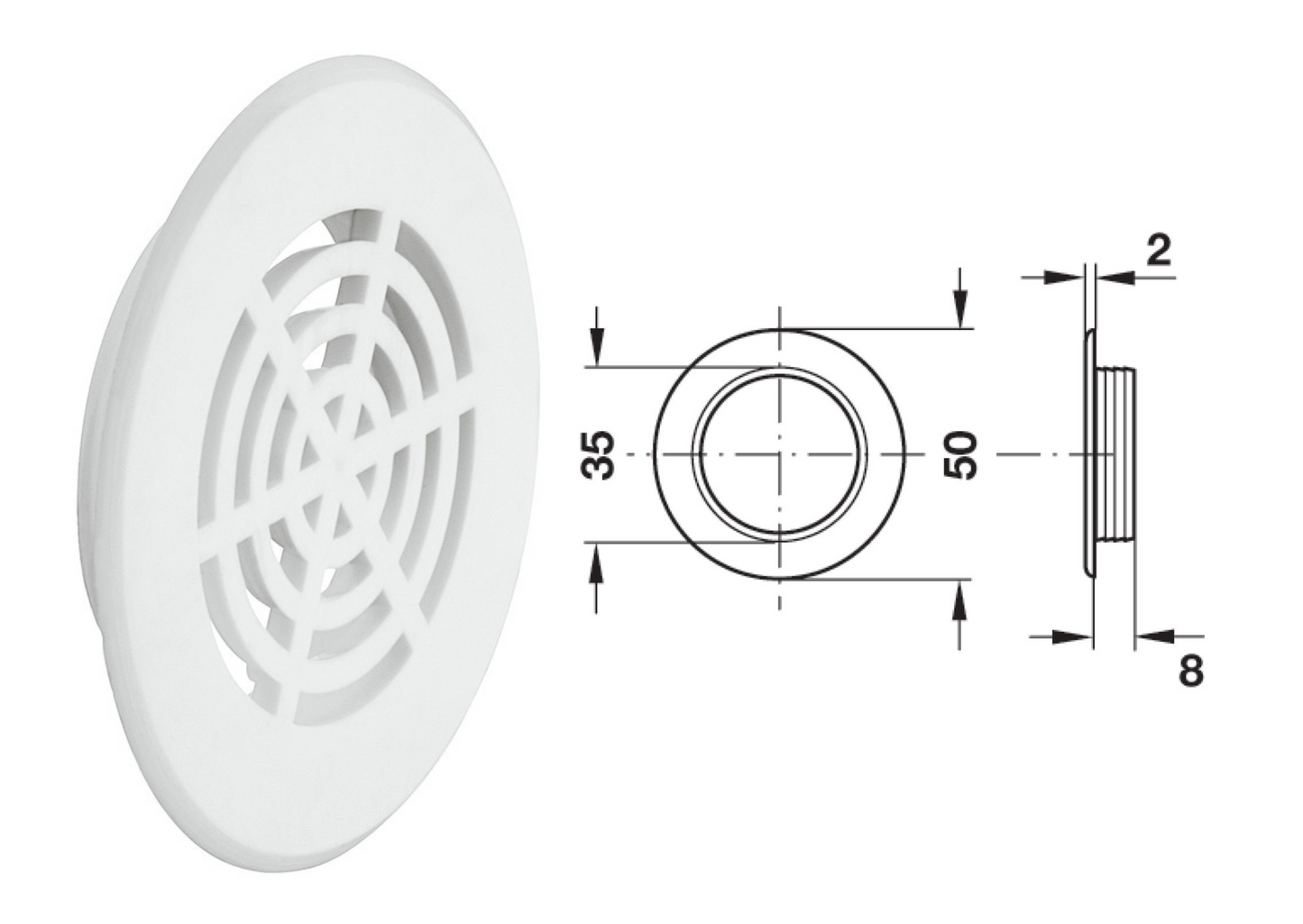 Plastic Vent Spider Web Design