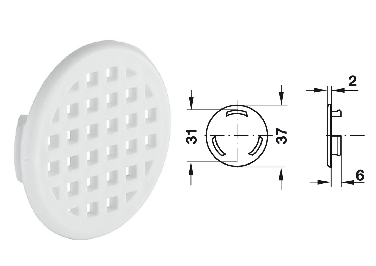 Small Plastic Mesh Vent