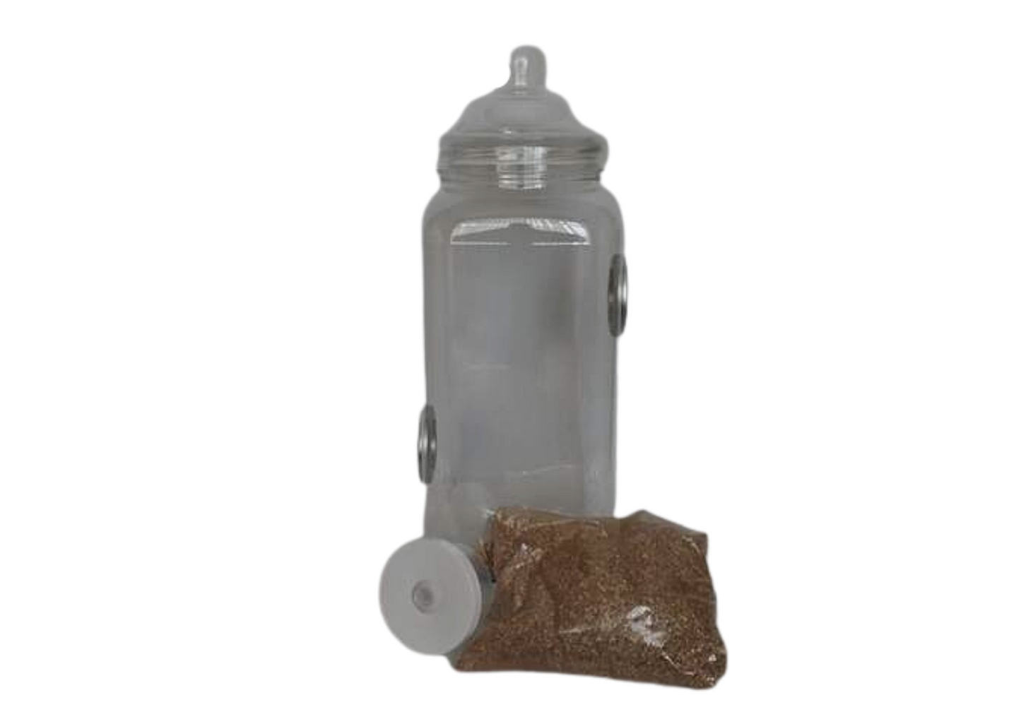 Tall Slim Style Insect Rearing Jar Twin Vented Fine Mesh Retro Lid