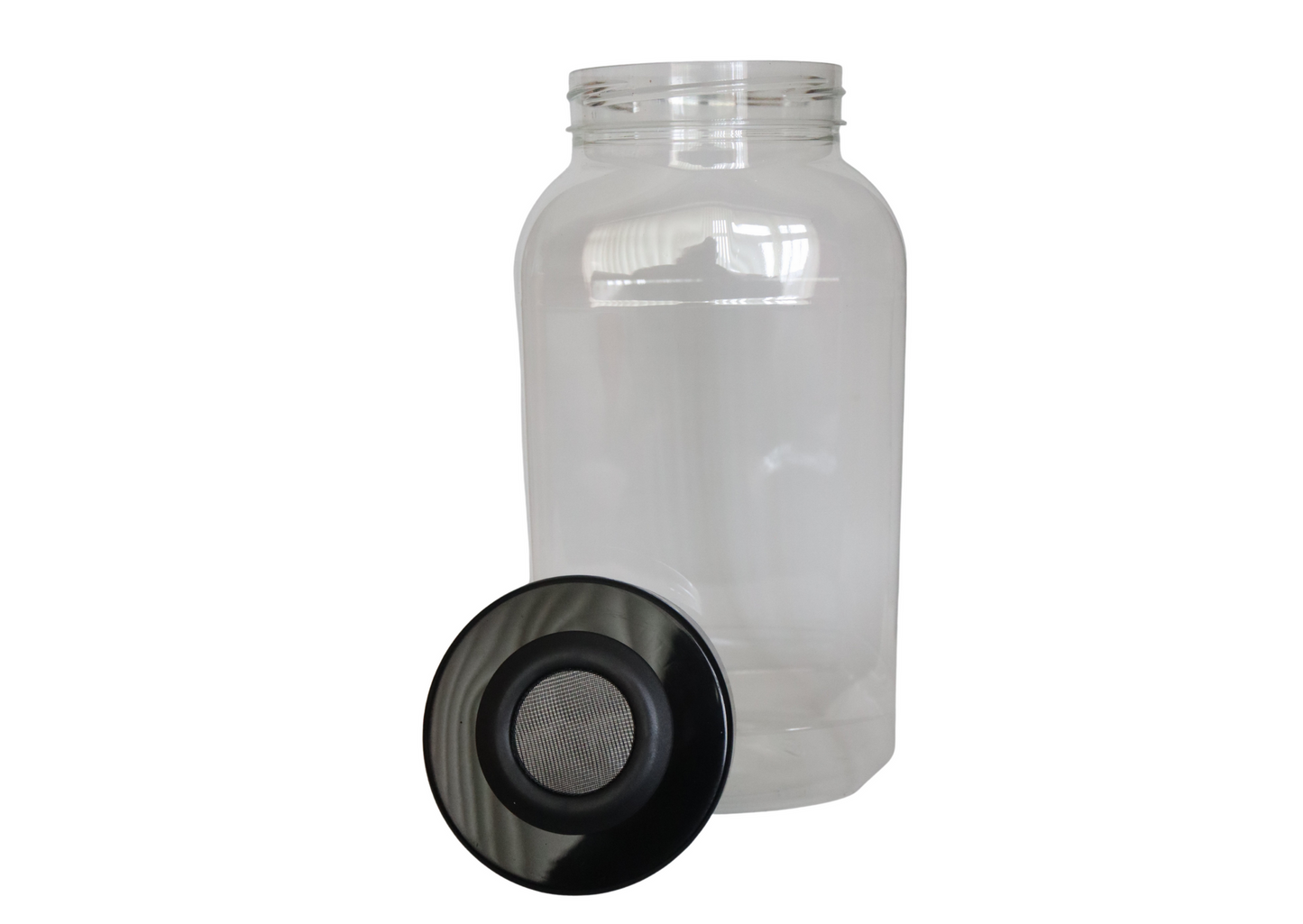 Classic Style Insect Rearing Jar Coarse Mesh Vent Black Lid