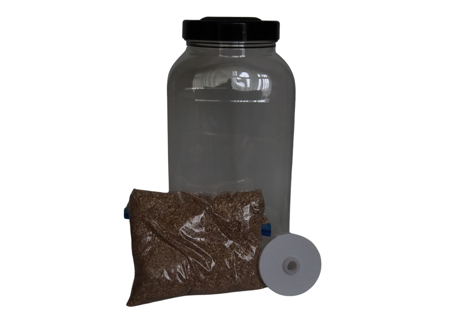 Classic Style Insect Rearing Jar Fine Mesh Vent Black Lid