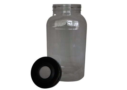 Classic Style Insect Rearing Jar Fine Mesh Vent Black Lid