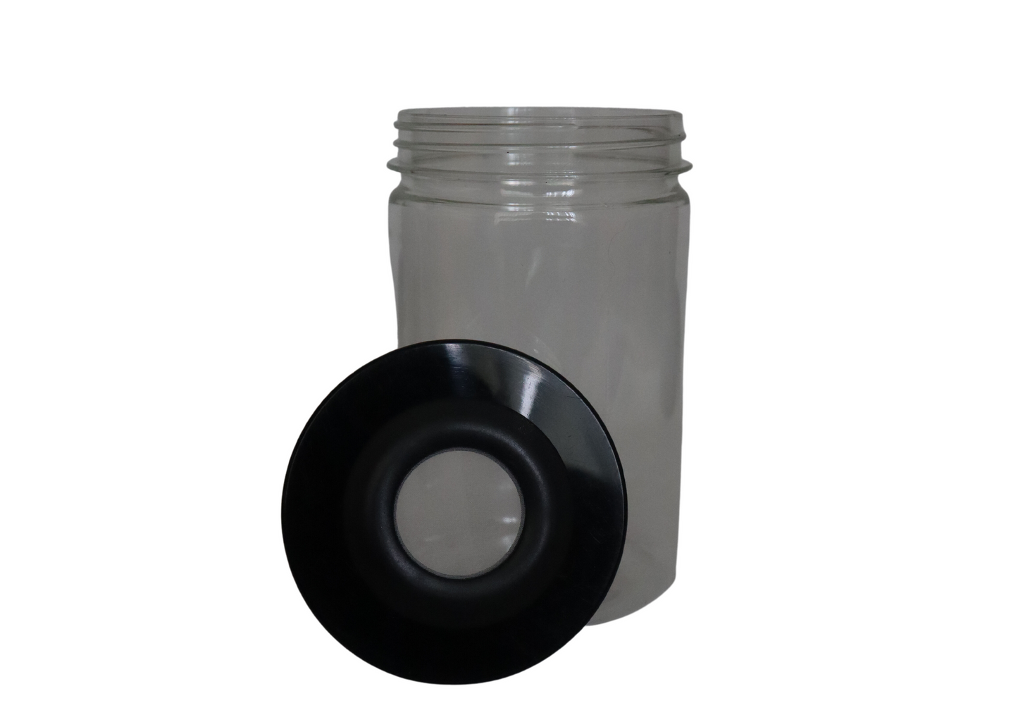 Mini Insect Rearing Jar Fine Mesh Black Lid