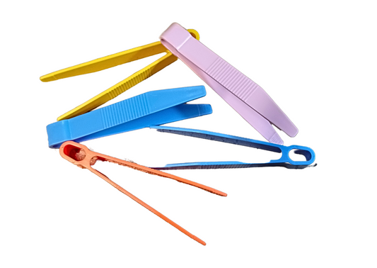 Brightly Coloured Tweezers for Young Explorers 5 pack