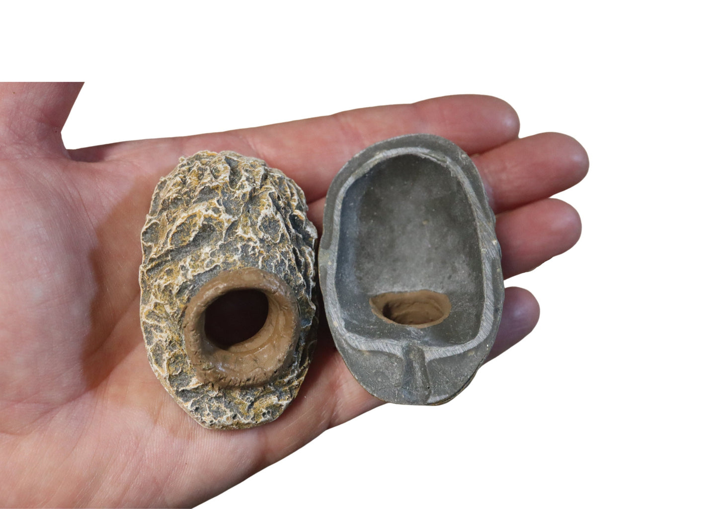 Pair Of Small Resin Spider Caves Ideal For Tarantula Slings